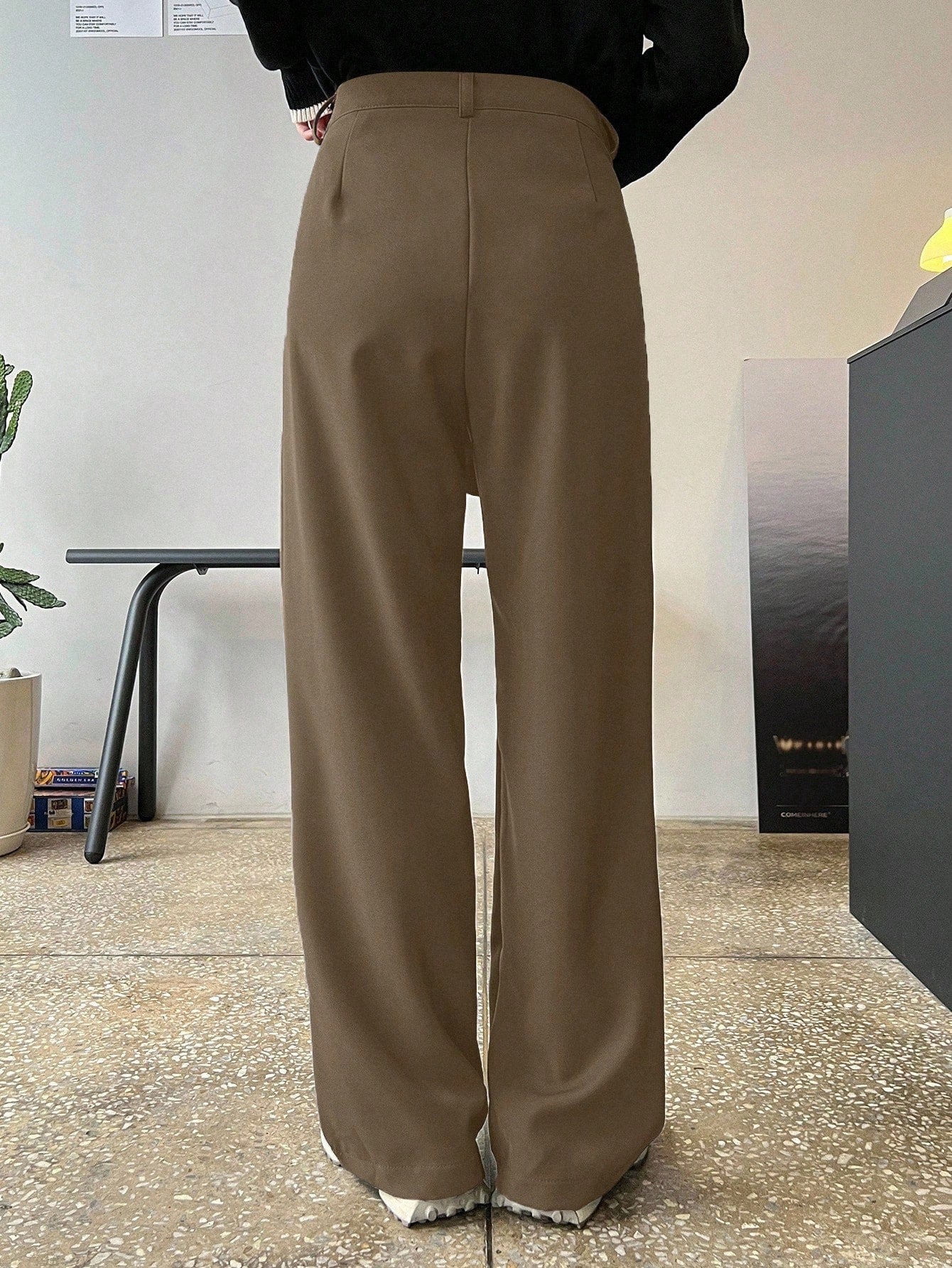 Mocha Mood Wide-Leg Trousers