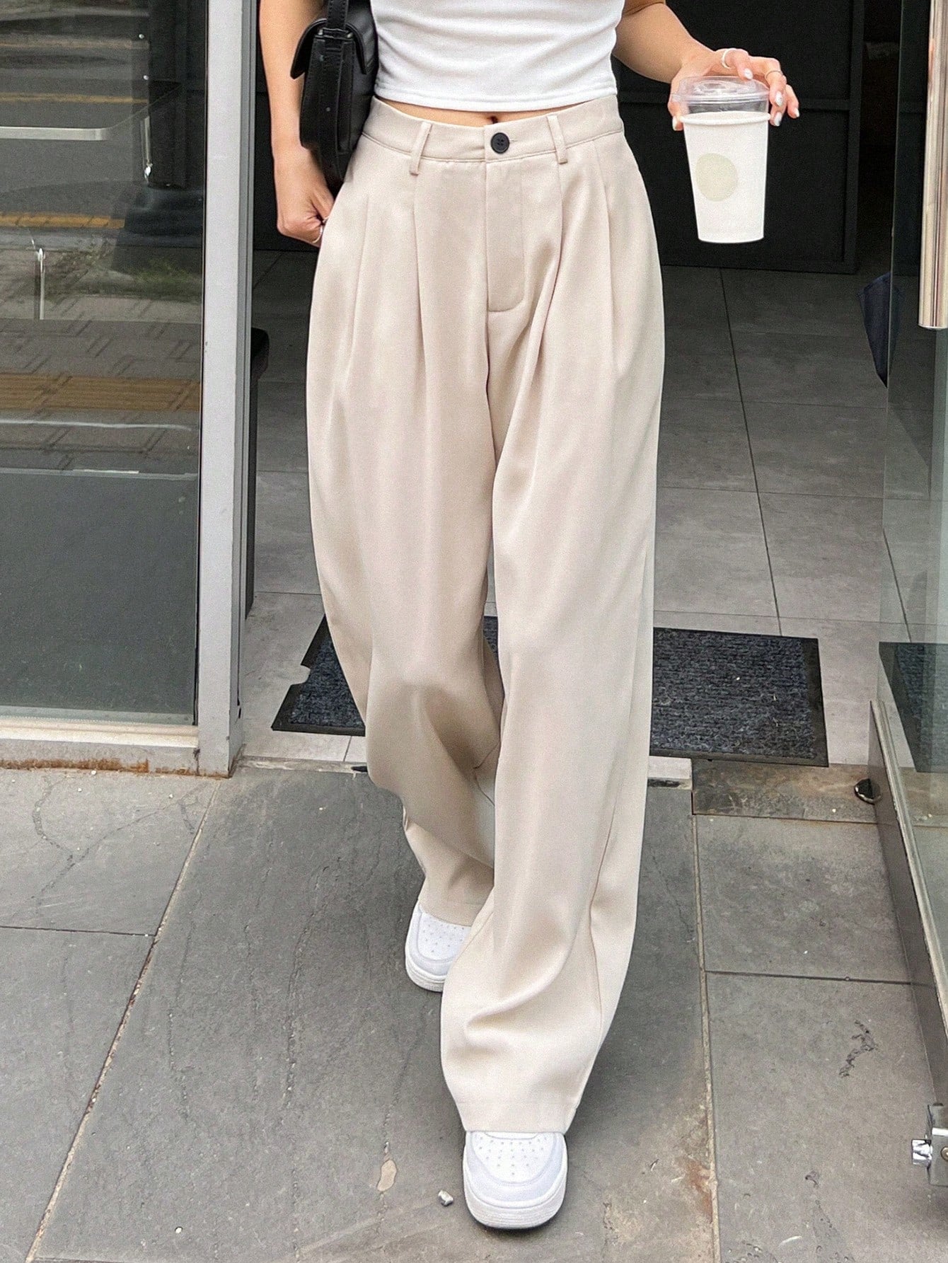 Vanilla Vibe Wide-Leg Trousers