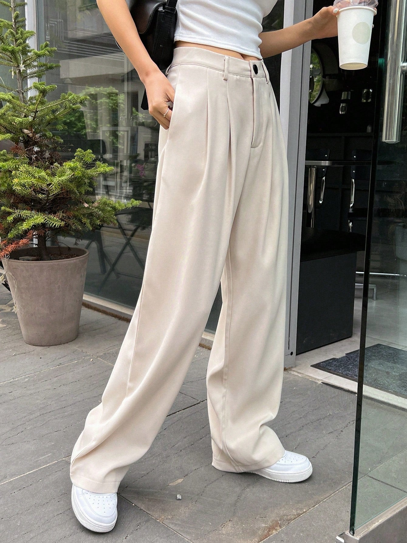 Vanilla Vibe Wide-Leg Trousers