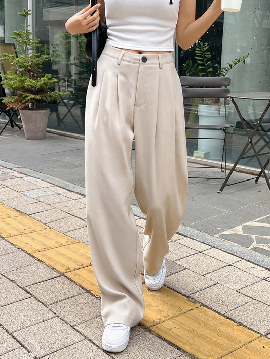Vanilla Vibe Wide-Leg Trousers