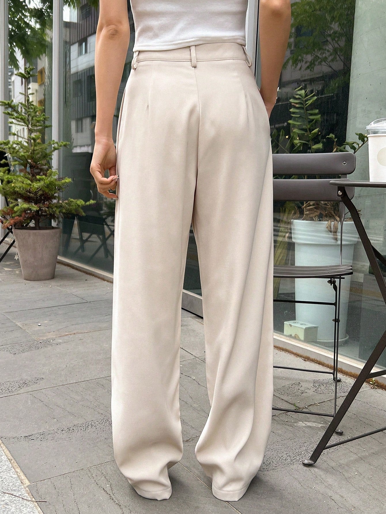 Vanilla Vibe Wide-Leg Trousers