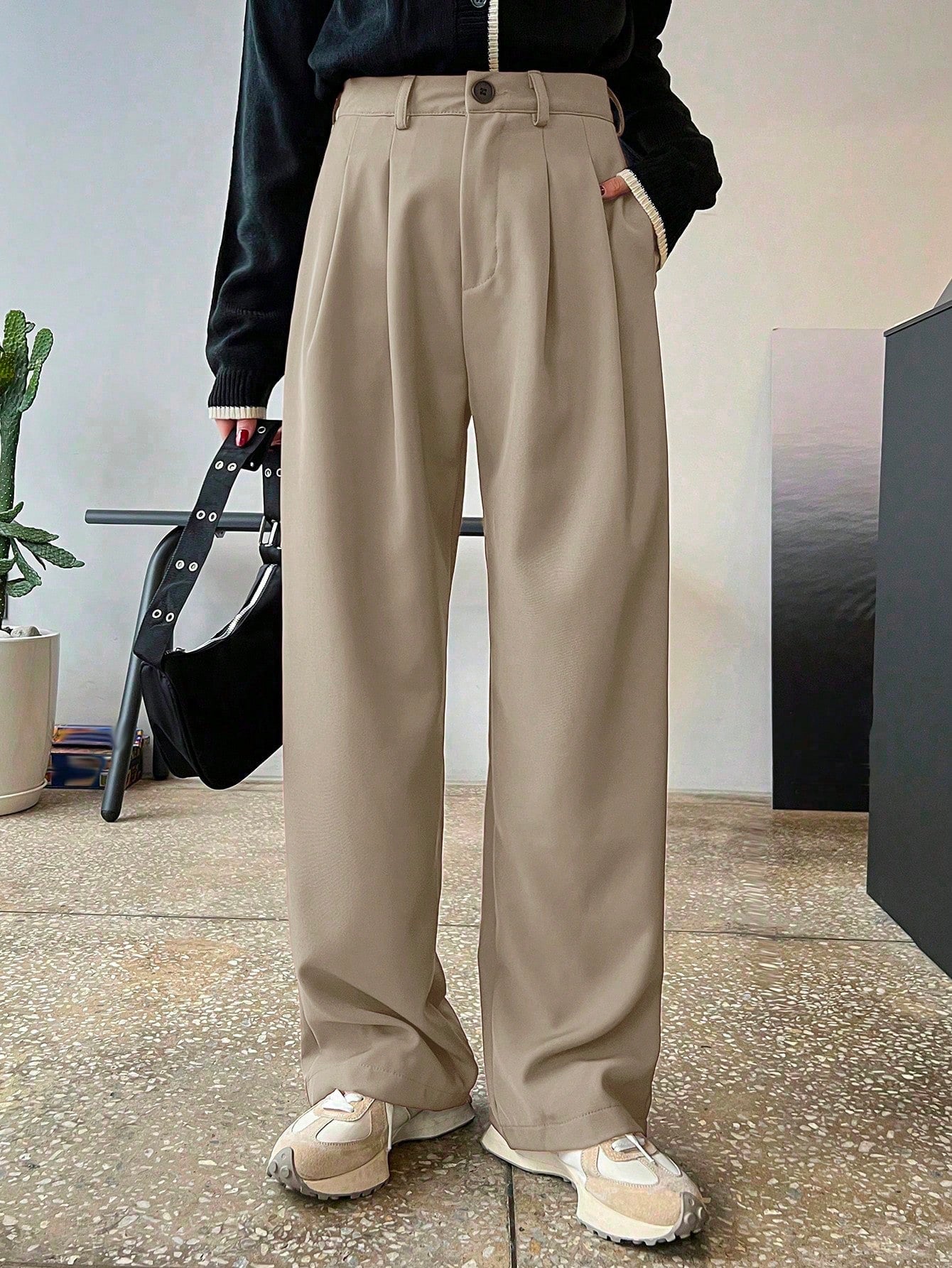 Neutral Mood Wide-Leg Trousers