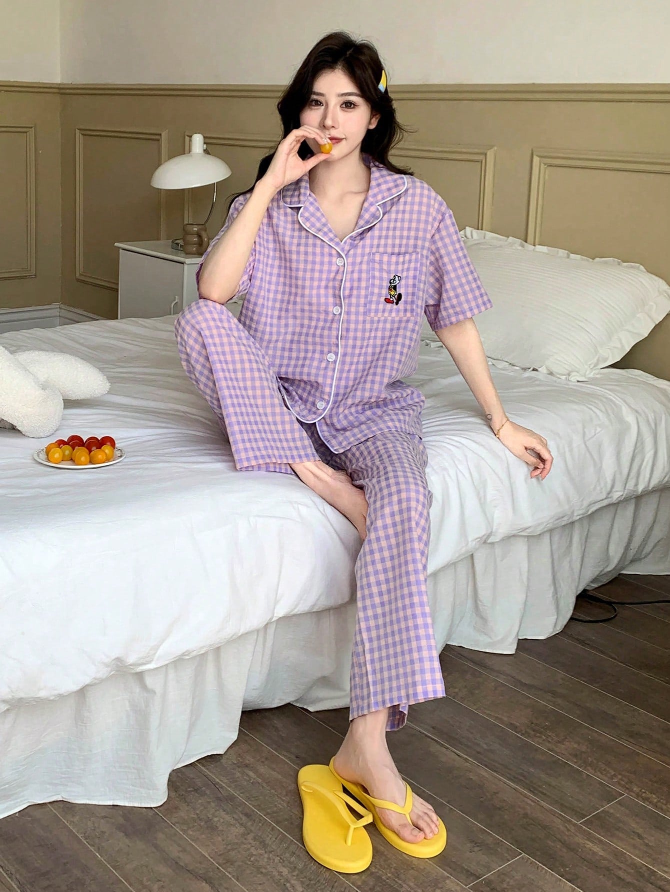 Lavender Check Chill Pajama Set 💜✨