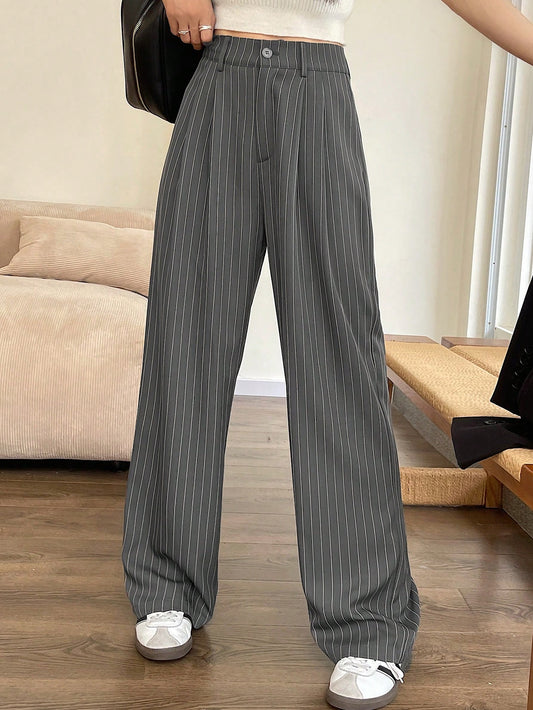 Boss Energy Pinstripe Wide-Leg Trousers 🖤