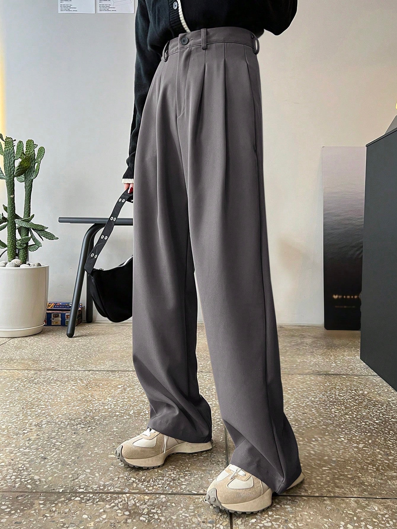 Soft Flex Wide-Leg Trousers