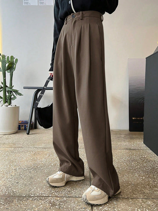 Espresso Drip Wide-Leg Trousers