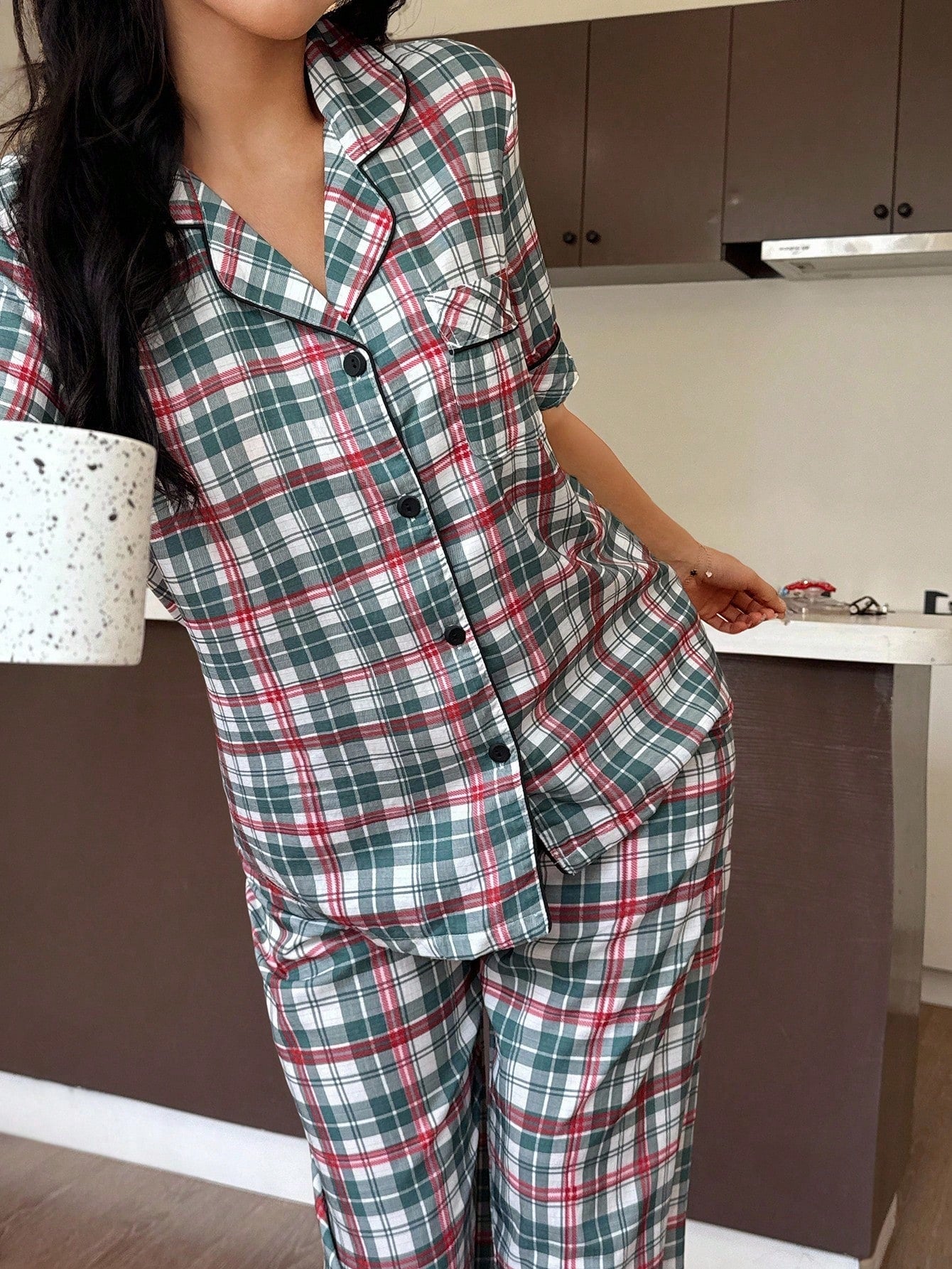 Classic Check Lounge Pajama Set 🧵✨
