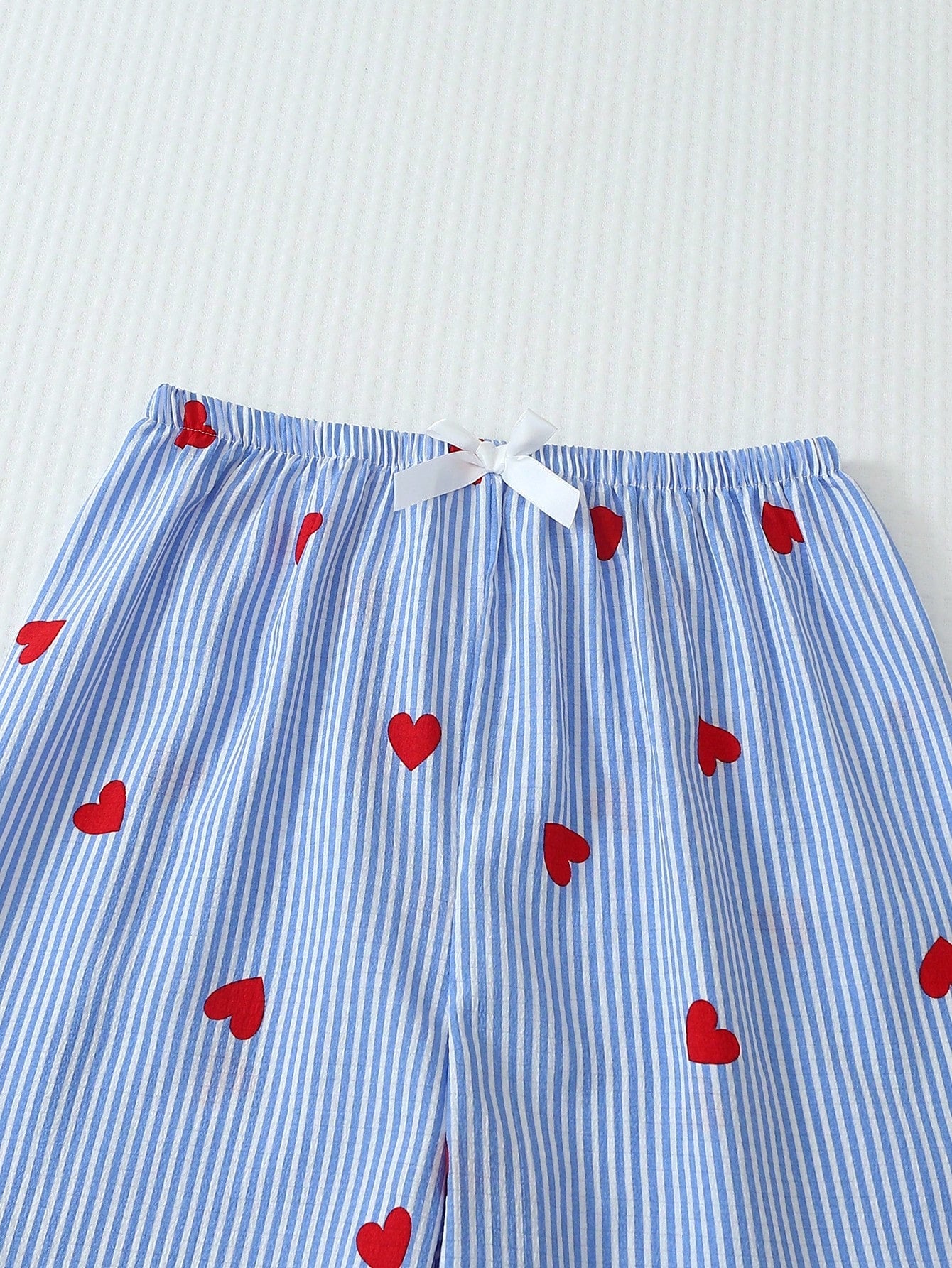 Blue Heartstripe Classic Pajama Set