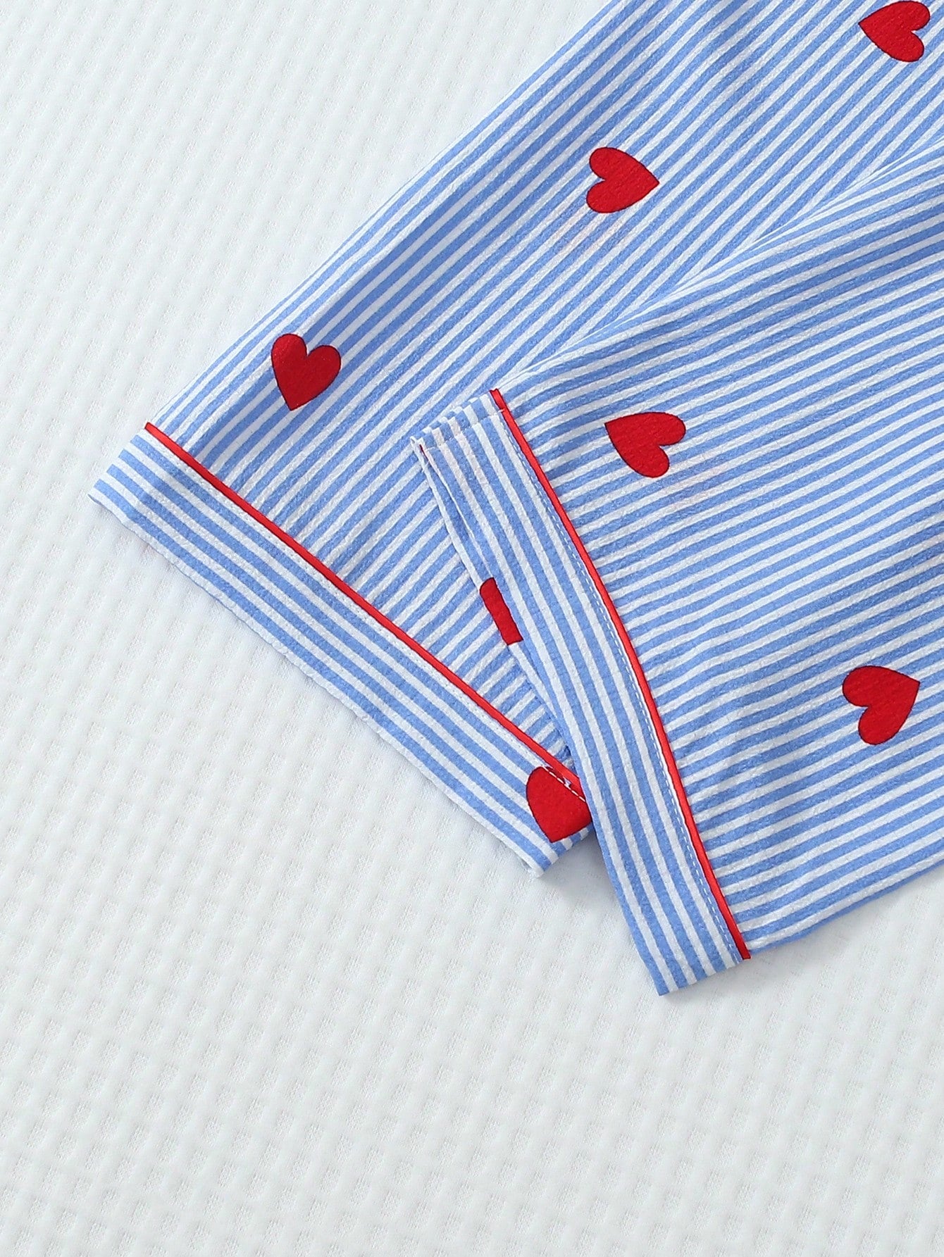 Blue Heartstripe Classic Pajama Set