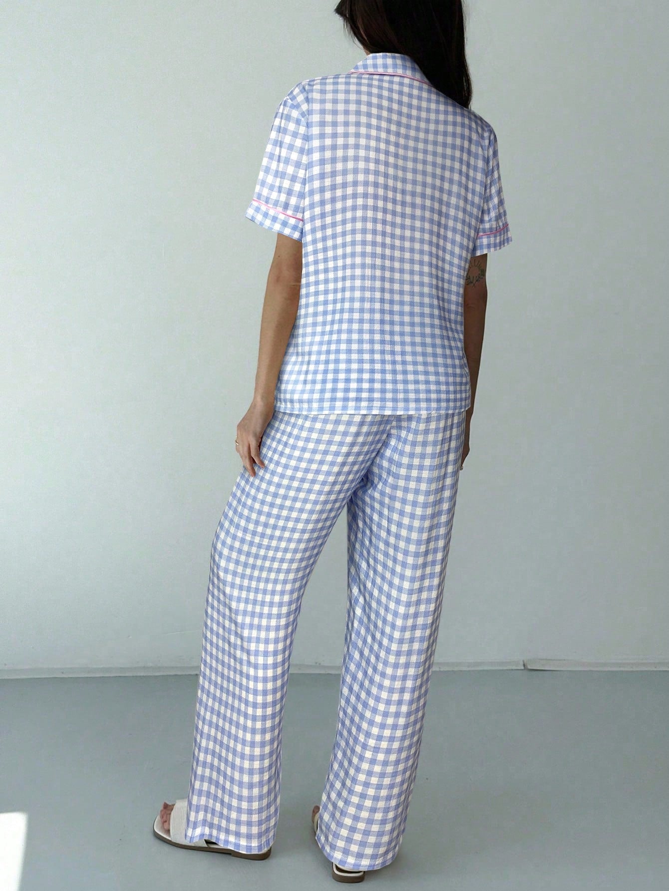 Bluebell Gingham Short-Sleeve Pajama Set