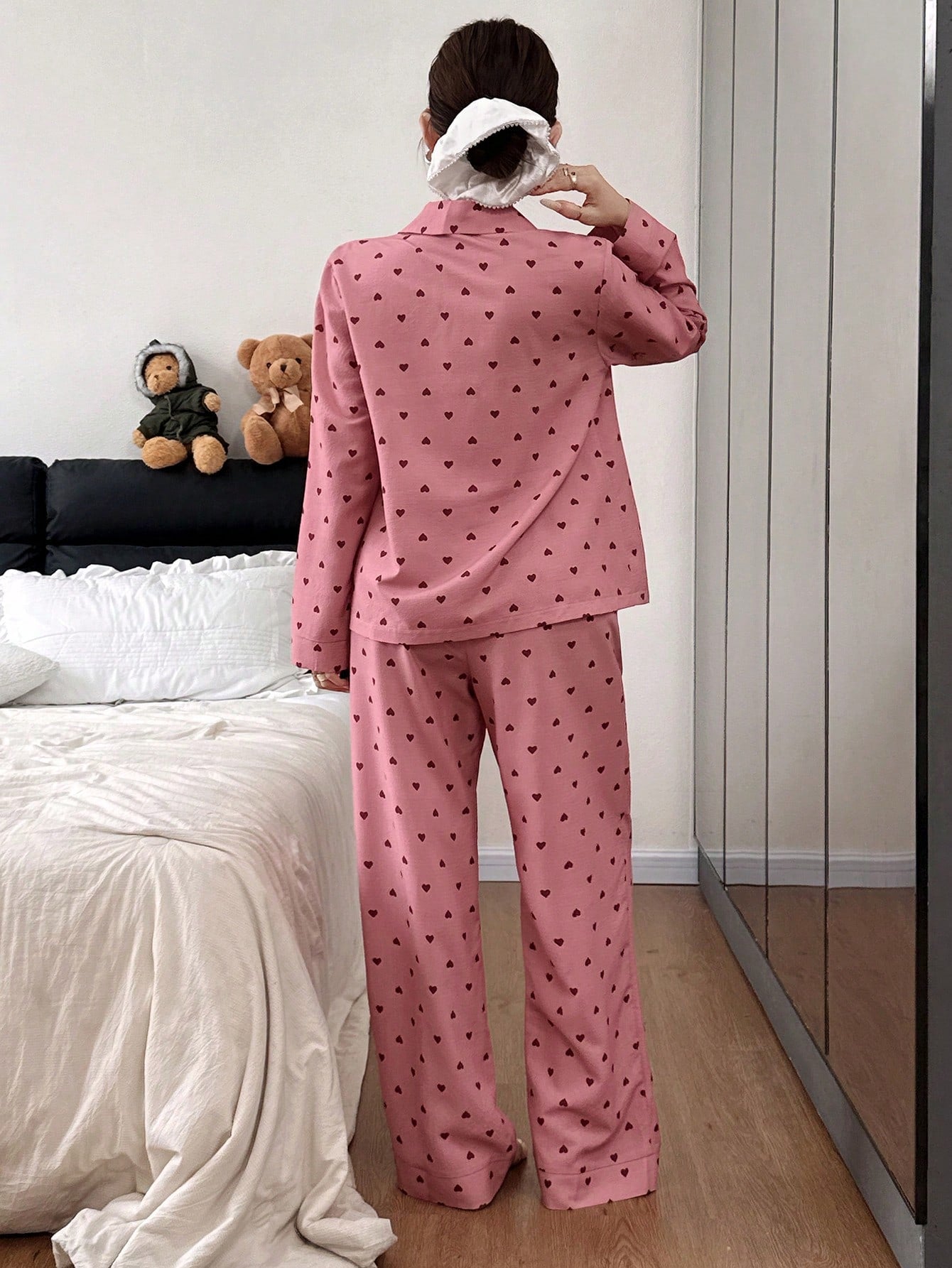 Rosy Heart Lounge Pajama Set 💖✨