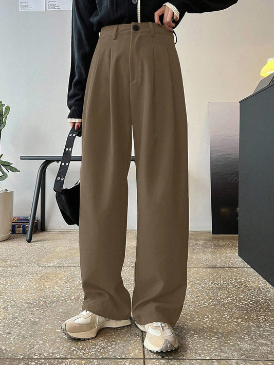 Mocha Mood Wide-Leg Trousers