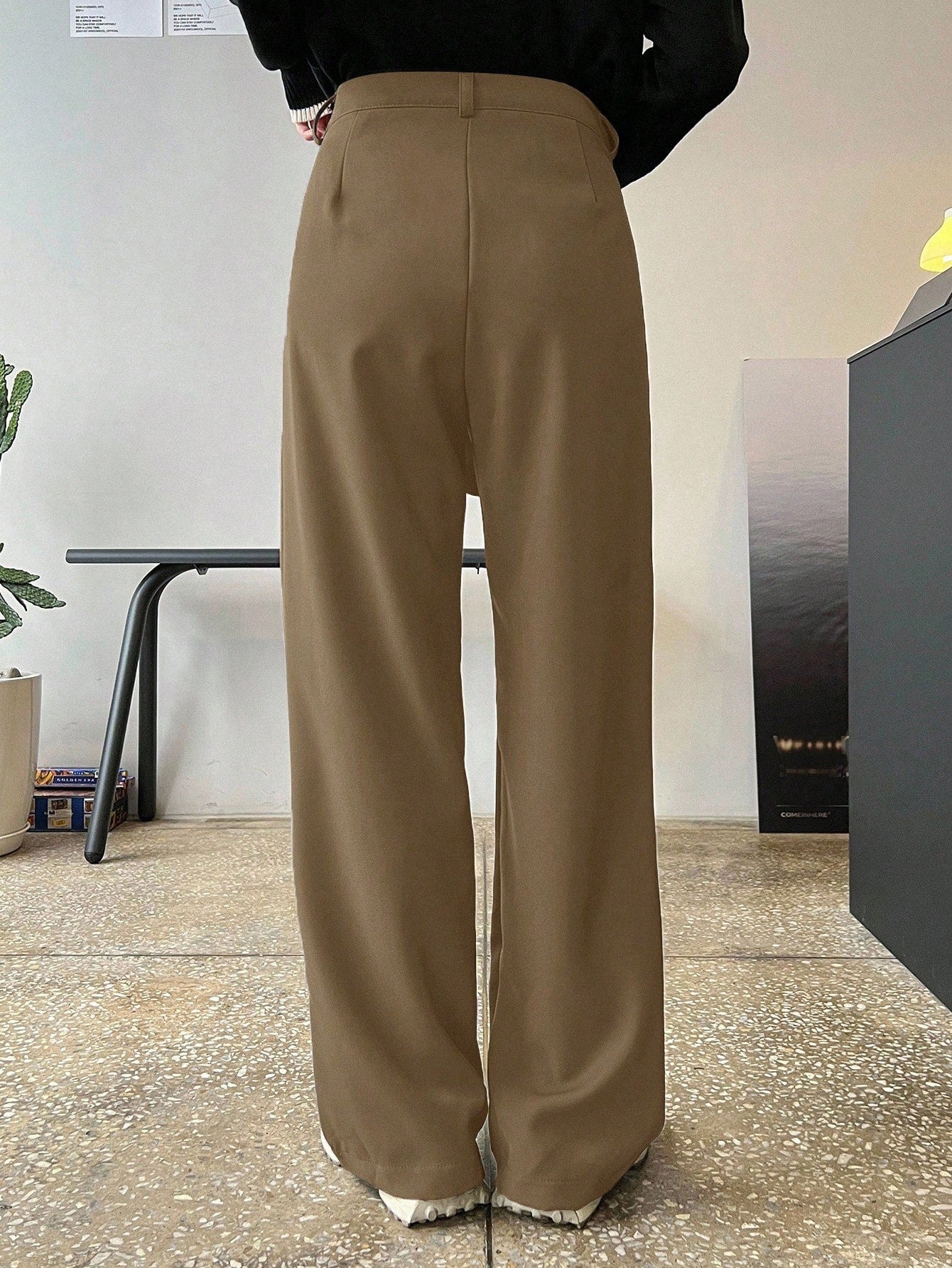 Latte Core Wide-Leg Trousers