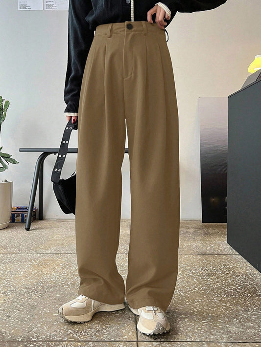 Latte Core Wide-Leg Trousers