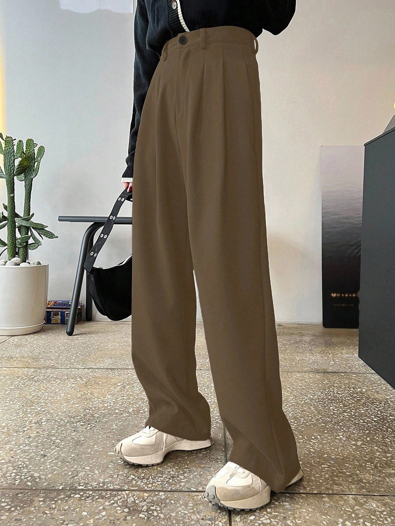 Mocha Mood Wide-Leg Trousers
