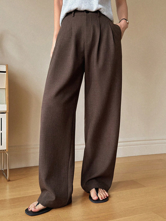 Cocoa Chill Wide-Leg Trousers