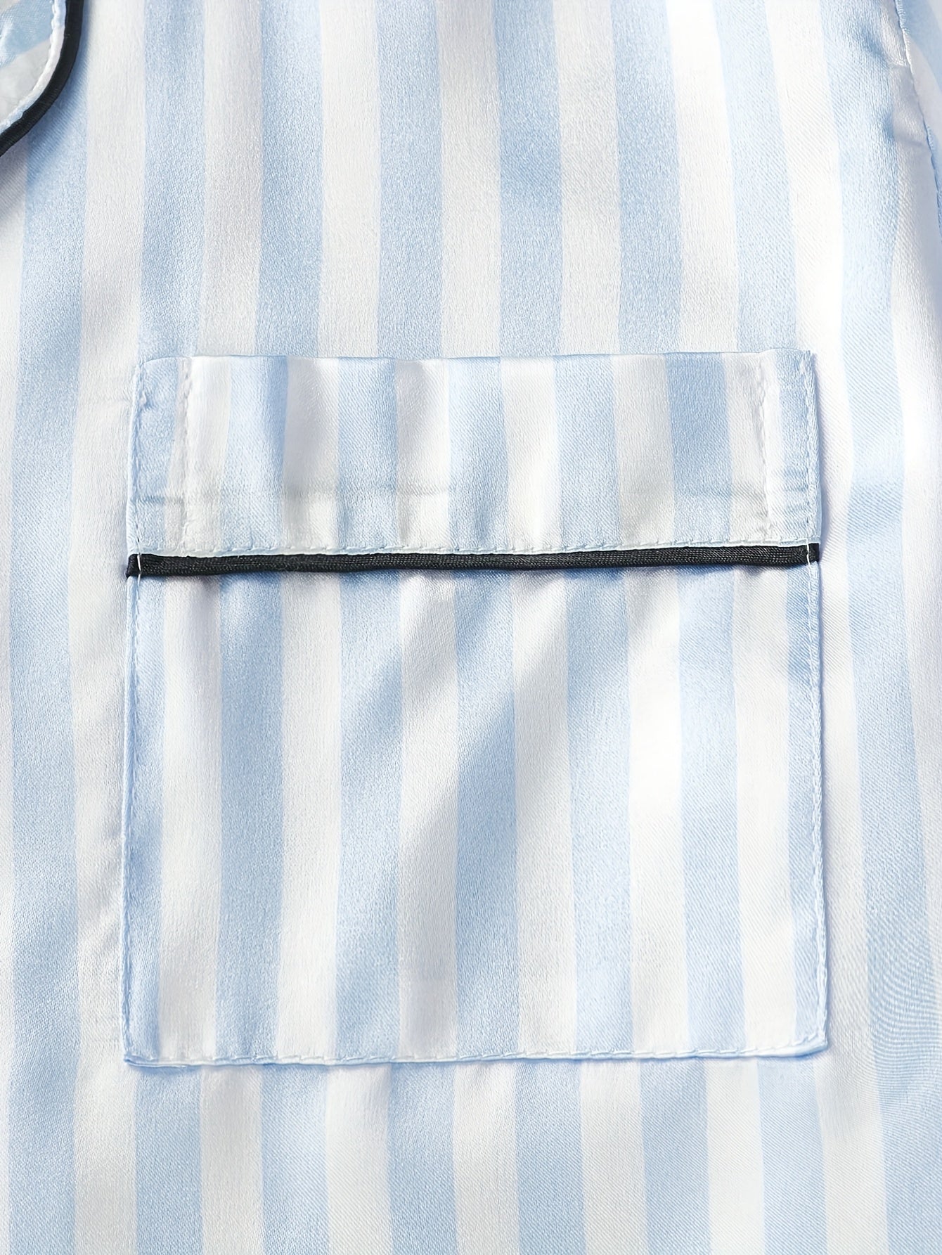 Blue Stripe Luxe 3-Piece Pajama Set 💙✨