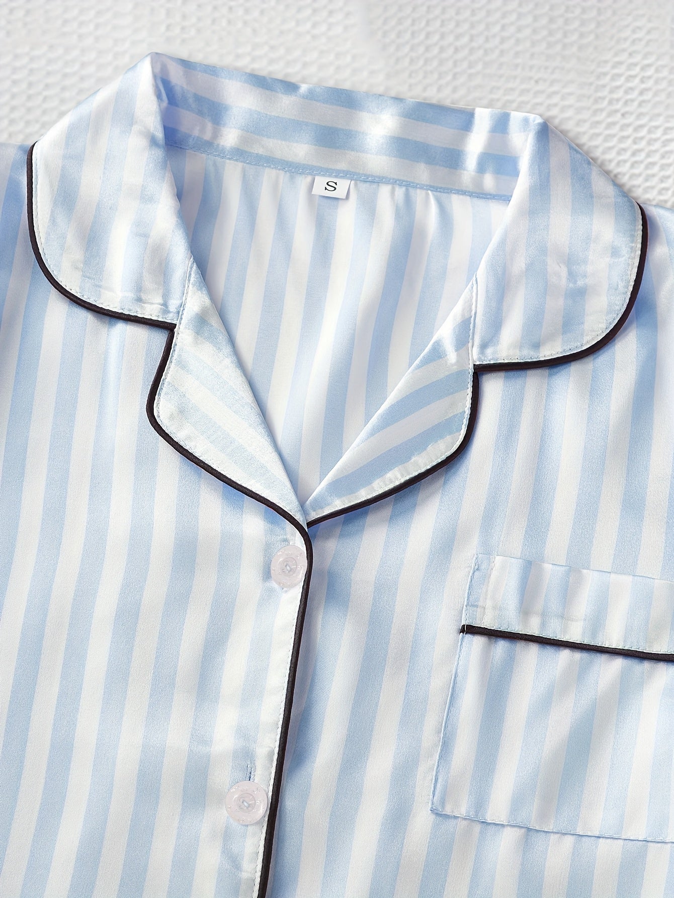Blue Stripe Luxe 3-Piece Pajama Set 💙✨
