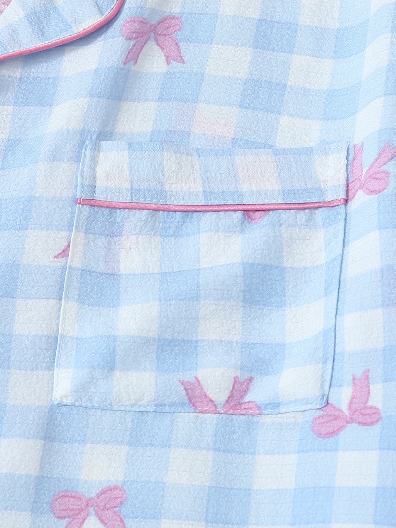Blue Bow Bliss 3-Piece Pajama Set