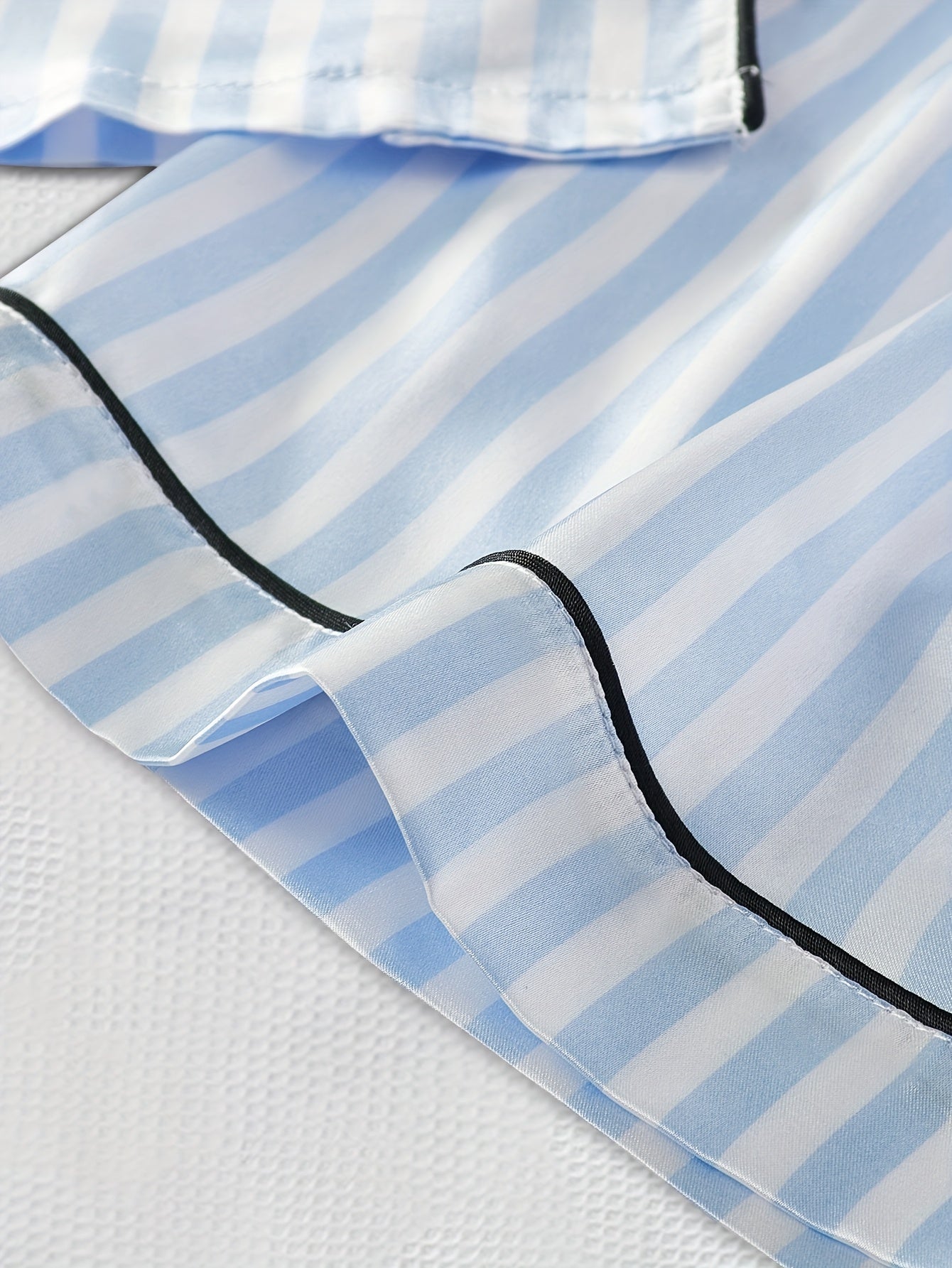 Blue Stripe Luxe 3-Piece Pajama Set 💙✨