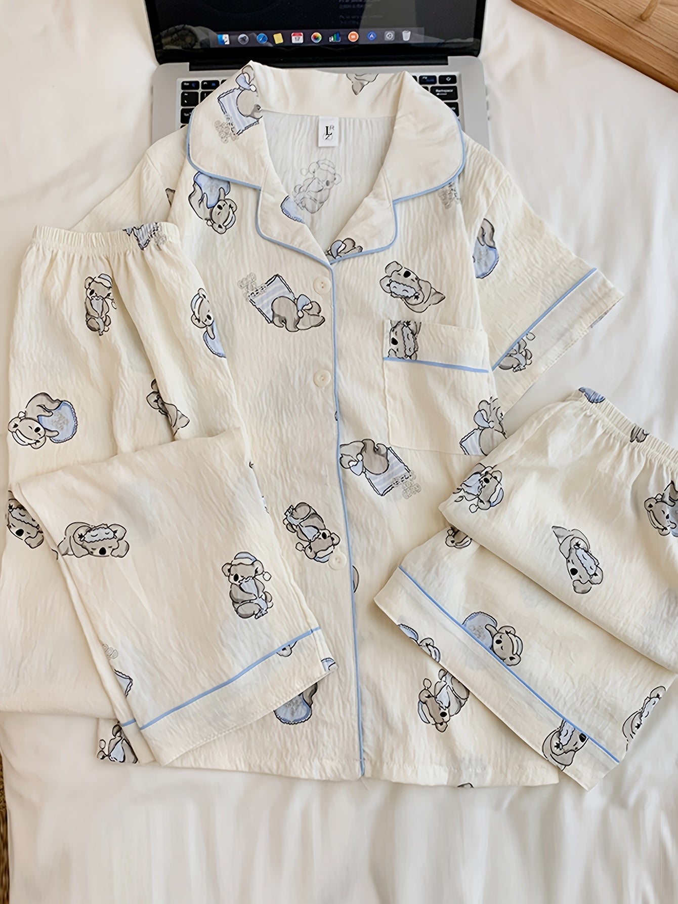 Sleepy Bear 3-Piece Cotton Pajama Set 🐻💤